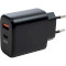 Зарядное устройство VINGA GaN 65W PD+QC 1C1A ports Wall Charger Black (VCPCHCA65B)