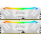 Модуль пам'яті KINGSTON FURY Renegade RGB White/Silver DDR5 7200MHz 32GB Kit 2x16GB (KF572C38RWAK2-32)