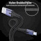 Кабель ESSAGER LED Light USB Charging & Data Cable USB-A to Type-C 3A 2м Black (EXCT-XGA0G)
