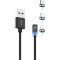 Кабель SKYDOLPHIN S59 USB-A to Micro-USB/Type-C/Lightning 2.4A 1м Black