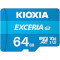 Карта пам'яті KIOXIA (Toshiba) microSDXC Exceria G2 64GB UHS-I U3 V30 A1 Class 10 + SD-adapter (LMEX2L064GG2)