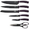 Набір кухонних ножів на підставці BERLINGER HAUS Purple Eclipse 7пр (BH-2584)