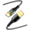 Кабель ESSAGER Interstellar Transparent Design Charging Cable USB-A to Type-C 100W 0.3м Black (EXCT-XJB01-P)