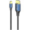 Кабель VENTION 8K Mini DisplayPort Male to DisplayPort Male HD Cable Mini DisplayPort - DisplayPort 1.5м Black (HCFLG)