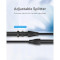 Спліттер VENTION Dual TRS 3.5mm Male to 4 pole 3.5mm Female Audio Cable mini-jack 3.5мм - 2 x mini-jack 3.5мм 1м Black (BBTBF)