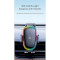 Автотримач для смартфона з бездротовою зарядкою USAMS US-CD187 15W Wireless Charging Car Holder with Colorful Light Black (CD187ZJ01)