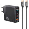 Зарядное устройство USAMS US-CC168 T52 140 W GaN Fast Charger Black w/Type-C to Type-C cable (UMXLOGTC01)