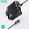 Зарядний пристрій USAMS US-CC168 T52 140 W GaN Fast Charger Black w/Type-C to Type-C cable (UMXLOGTC01)