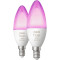 Комплект умных ламп PHILIPS HUE White and Color Ambiance E14 4W 2000-6500K 2шт (929002294205)