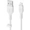 Кабель BELKIN USB-A - Lightning силіконовий, з кліпсою, 2м White (CAA008BT2MWH)