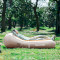 Матрац надувний c підголівником NATUREHIKE Outdoor Inflatable Single Lazy Sofa with Pillow 180x76 Beige (CNH22DZ027)