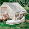 Матрас надувной c подголовником NATUREHIKE Outdoor Inflatable Single Lazy Sofa with Pillow 180x90 Beige (CNK2300DZ020-1)