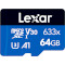 Карта памяти LEXAR microSDXC High Performance 633x 64GB UHS-I U3 V30 A1 Class 10 + SD-adapter (LMS0633064G-BNNNG)