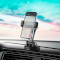 Автотримач для смартфона HOCO CA111 Pull Clip Suction Cup Car Holder Black Metal Gray