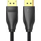 Кабель VENTION 8K Gaming DisplayPort Cable DisplayPort 1.5м Black (HCCBG)