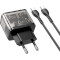 Зарядное устройство HOCO N34 Dazzling 1xUSB-A, 1xUSB-C, PD20W, QC3.0 Black w/Type-C to Type-C cable (6931474799180)