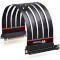 Райзер для вертикальной установки видеокарты THERMALTAKE Premium PCIe 4.0 Extender with 90° Adapter 300mm (AC-058-CO1OTN-C2)