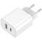 Зарядний пристрій GOLF GF-U15 1xUSB-C, 1xUSB-A, PD20W, QC3.0 White