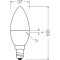 Лампочка LED OSRAM LED Base B40 E14 4.9W 2700K 220V (4 шт. в комплекті) (4058075819474)