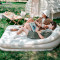 Матрас надувной c подголовником NATUREHIKE Outdoor Inflatable Double Lazy Sofa with Pillow 180x132 Beige (CNK2300DZ020-2)