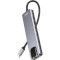 Порт-репликатор XO HUB013 6-in-1 USB-C to HDMI, 2xUSB-A, USB-C, PD100W, RJ-45 (XO-HUB013SL)