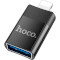 Адаптер OTG HOCO UA17 Lightning Male to USB-A Female Black