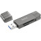 Кардрідер HOCO HB39 2-in-1 USB-A/USB-C/microSD Gray