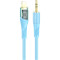 Кабель HOCO UPA25 Transparent Discovery Edition Lightning - AUX 1м Blue (6931474791160)