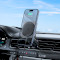Автотримач для смартфона з бездротовою зарядкою HOCO HW15 Speed Magnetic Wireless Fast Charging Air Outlet Car Holder Black Metal Gray