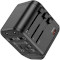 Зарядний пристрій HOCO AC15 Walker 1xUSB-C, 2XUSB-A, 1xAC, PD20W, QC3.0 Black (6942007607773)