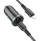 Автомобільний зарядний пристрій BOROFONE BZ22 Scenery 1xUSB-A, 1xUSB-C, PD30W, QC3.0 Black w/Type-C to Lightning cable (6941991105203)