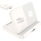 Бездротовий зарядний пристрій HOCO CQ7 3-in-1 15W Wireless Charging Foldable Desktop Stand Milky White