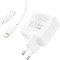 Зарядний пристрій HOCO C115A Header GaN 65W 2xUSB-C, 1xUSB-A, PD3.0, QC3.0 White w/Type-C to Type-C cable (6931474798329)