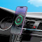 Автотримач для смартфона з бездротовою зарядкою BOROFONE BH207 Mona Retractable Magnetic Wireless Fast Charging Air Outlet Car Holder Black