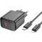 Зарядний пристрій HOCO CS22A Value 1xUSB-C, PD30W Black w/Type-C to Lightning cable (6942007609920)