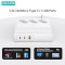 Зарядное устроство USAMS US-CC160 P1 65W Super Si Fast Charging USB Extension Socket White (CC160TC01)