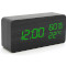 Часы настольные VST 862S Wooden Black (Green LED)
