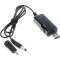 Кабель живлення USB to DC KEWEISI 5.5x2.1mm + 3.5x1.35mm 5V to 9V/12V 0.8м Black