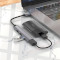 USB-хаб HOCO HB26 4-in-1 USB-A to 1xUSB3.0, 3xUSB2.0 Metal Gray