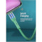 Кабель USAMS US-SJ425 Lightning U-Bob Smart Power-off Cable 1.2м Green (SJ425USB03)