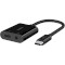 Адаптер BELKIN RockStar Type-C Male to Type-C Female + minijack 3.5mm Black (NPA004BTBK)