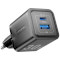 Зарядное устройство VENTION GaN III 1xUSB-A, 1xUSB-C, PD3.0, QC3.0, 30W Wall Charger Black (FEQB0-EU)