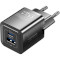 Зарядний пристрій VENTION GaN III 1xUSB-A, 1xUSB-C, PD3.0, QC3.0, 30W Wall Charger Black (FEQB0-EU)