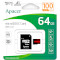 Карта пам'яті APACER microSDXC 64GB UHS-I V10 A1 Class 10 + SD-adapter (AP64GMCSX10UB-R)