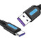 Кабель VENTION USB2.0 AM to CM 5A Cable 0.5м Black (CORBD)