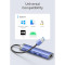 Порт-репликатор VENTION 5-in-1 USB-A to USB3.0x3/RJ-45/USB-C Power (TGFSB)