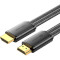 Кабель VENTION Flat Nylon Braided 8K HDMI Male to Male HD Cable HDMI v2.1 2м Black (ALKBH)