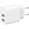 Зарядний пристрій GEMBIRD 2xUSB-A, 2.4A, 12W White (TA-UC-2A12-01)