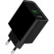 Зарядний пристрій GEMBIRD 1xUSB-A, 1xUSB-C, PD+QC3.0 20W Black (TA-UC-PDQC20-01-BK)