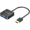 Конвертер відеосигналу VENTION HD Video Converter HDMI - VGA+Audio v1.4 Black (ACRBB)